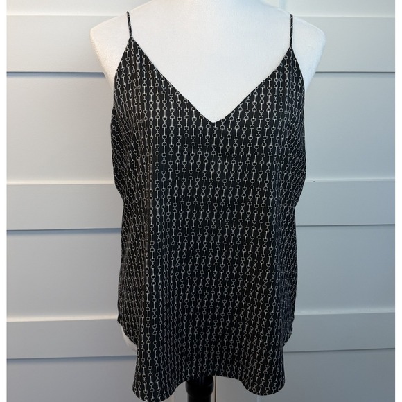 Express Tops - Express Camisole Tank Top Womens M Black White Horse Bit Buckle Design Loose Fit